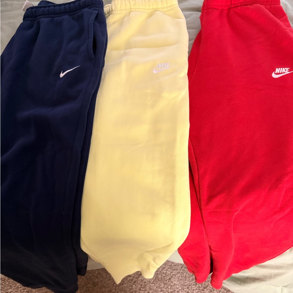Nike Mens Sweatpants - Red, neon Yellow, and Blue